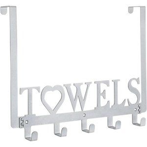 Over The Door Towel Rack Metal Bath Towel Holder Hanger for Bathroom Bedroom